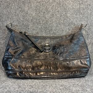 Coach Black Leather Madison Hobo Shoulder Bag Slouchy Handbag Purse No Strap